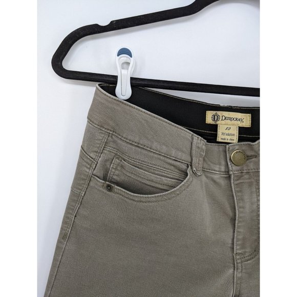 Democracy "Ab" Solution Skinny Jeans Pants Stretch Brown Sz 12 (MEAS 33 X 28) - Picture 6 of 7